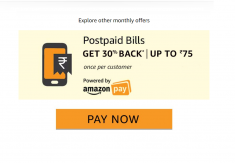 Bill Payment, DTH Recharge  Offer 20% Cashback upto Rs. 500 at Amazon