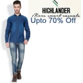 Highlander clothes Flat 50-70% off from Rs. 349 at Amazon