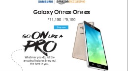 Samsung On7 Pro Mobile Rs. 10690 (HDFC Cards) or Rs. 11040 at Amazon