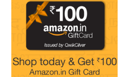 Amazon Great Indian Sale Rs.100 Cashback with Amazon Gift Card