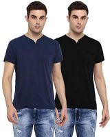 [Size S, M, L] AMERICAN CREW Men's Cotton Slim Fit T-Shirts - Pack of 2