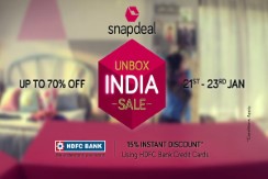 Snapdeal Unbox India  Sale Jan 21 to Jan 23  2017 