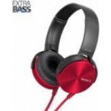 Sony XB450 Wired Headphone  (Red, On the Ear)