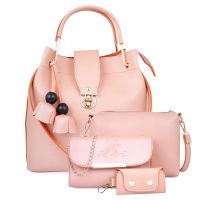 Speed X Fashion Women Sling Bag & Handbag With Combo Pink (Set of 4)