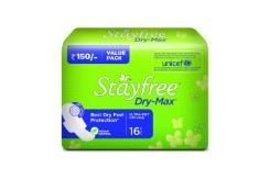 Stayfree Dry Max Ultra Dry (16 Count) Rs. 78  MRP 150 at Amazon.in
