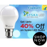 Syska LED Lights Min 40% off from Rs.194 at Flipkart