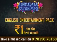 Tata Sky Jingalala Saturday – English Entertainment Pack Rs. 1 for one Month