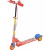 Toy House Three Wheeled Height Adjustable Scooter with Lights & Breaks  (Red)