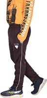 True Man Unisex Regular Cotton Kids Fit Track, Relaxed Pants (Pack of 1)&(Brown)