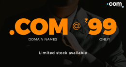 .com Domain Name Rs. 99  for 1 Year at Bigrock