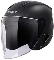 Vega Lark Open Face Helmet (Dull Black, Large)