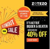 Zotezo Blowout Sale upto 84% off + Free Rs. 25 Zocash on Sign up + 1% Off at Zotezo 